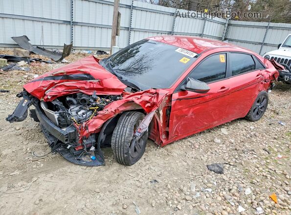 5NPLM4AG8MH017979 2021 HYUNDAI ELANTRA Красный Передняя левая четверть
