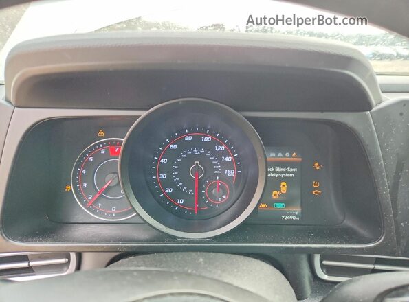 5NPLM4AG9NH057425 2022 HYUNDAI ELANTRA Silver Instrument cluster view