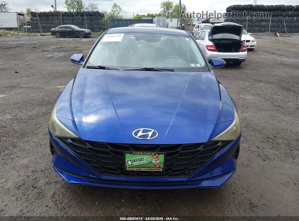 5NPLM4AGXMH033293 2021 HYUNDAI ELANTRA Синий Вид задней части салона