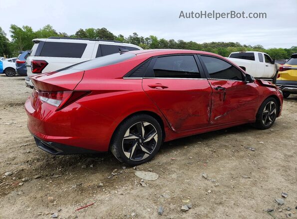 5NPLN4AG0MH043618 2021 HYUNDAI ELANTRA Red Задня права чверть