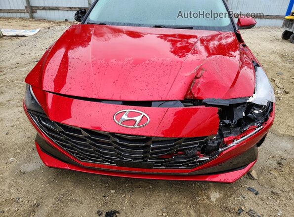 5NPLN4AG0MH043618 2021 HYUNDAI ELANTRA Red Вид задньої частини салону