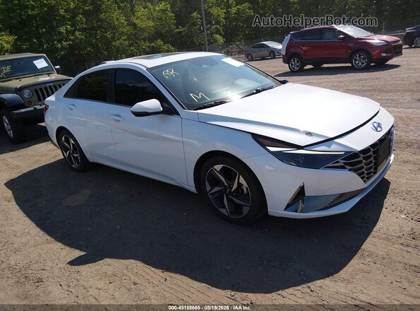 5NPLN4AG6MH030839 2021 HYUNDAI ELANTRA Белый Передняя правая четверть