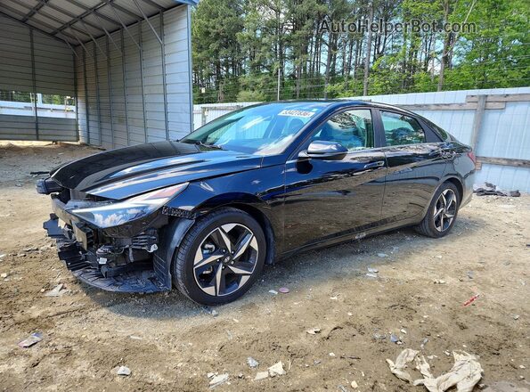 5NPLP4AG2MH009738 2021 HYUNDAI ELANTRA Black წინა მარცხენა ხედი სამი მეოთხედიდან