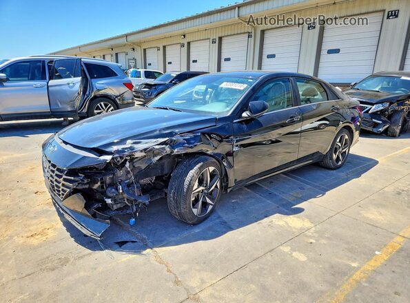 5NPLP4AG8MH014653 2021 HYUNDAI ELANTRA Черный Передняя левая четверть