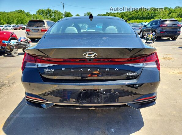 5NPLP4AG8MH014653 2021 HYUNDAI ELANTRA Черный Вид сзади