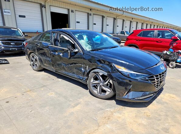 5NPLP4AG8MH014653 2021 HYUNDAI ELANTRA Черный Передняя правая четверть