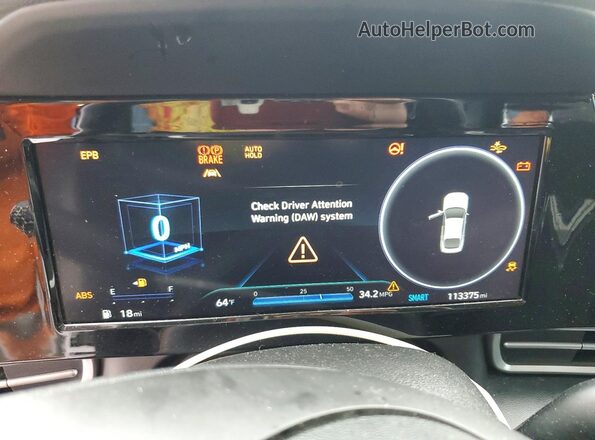 5NPLS4AG8MH011153 2021 HYUNDAI ELANTRA Белый Вид щитка приборов