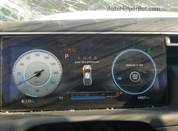 5NTJCDAEXNH032981 2022 HYUNDAI SANTA Black ხელსაწყოთა პანელის ხედი