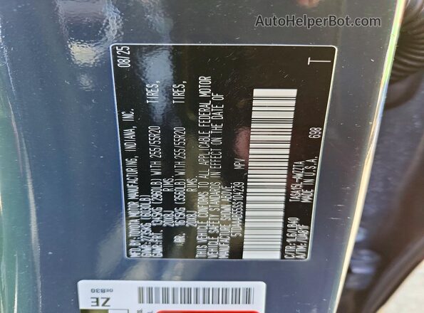 5TDAAAB55SS104239 2025 TOYOTA GRAND Gray Vista del compartimento del motor