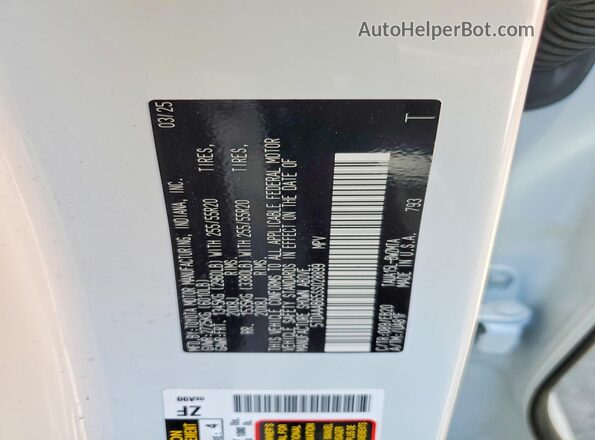 5TDAAAB65SS028899 2025 LEXUS TX Белый Вид наклейки с VIN-кодом