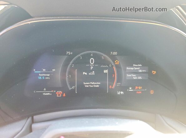 5TDAAAB6XSS023780 2025 LEXUS TX Черный Вид щитка приборов
