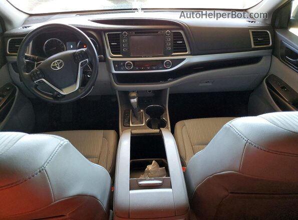 5TDBKRFH3GS355577 2016 TOYOTA HIGHLANDER Серебряный Вид панели приборов
