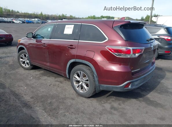 5TDBKRFH7GS233207 2016 TOYOTA LE Champagne Задняя левая четверть
