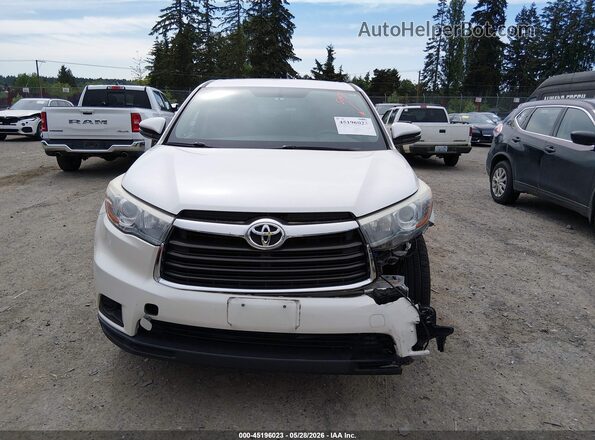 5TDBKRFHXGS239650 2016 TOYOTA HIGHLANDER Белый Вид задней части салона