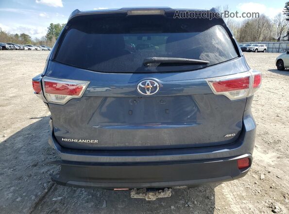 5TDBKRFHXGS261518 2016 TOYOTA HIGHLANDER Синий Вид сзади