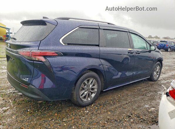 5TDBRKEC4NS131840 2022 TOYOTA SIENNA Синий Задняя правая четверть