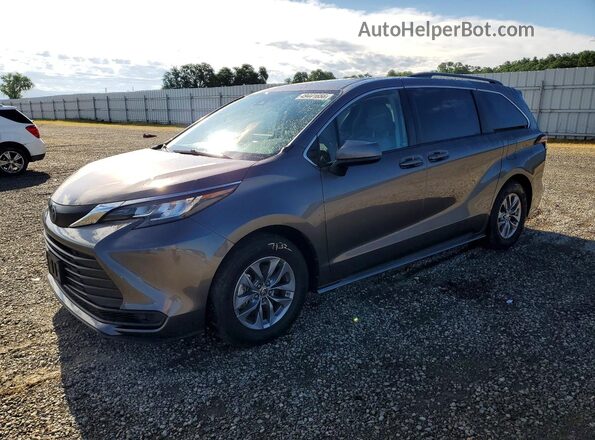 5TDBRKEC7NS078132 2022 TOYOTA SIENNA Серый Передняя левая четверть