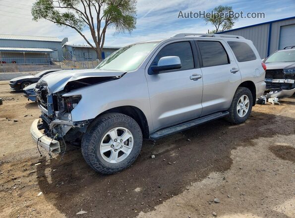 5TDBY5G11JS158407 2018 TOYOTA SEQUOIA Silver Przód lewy