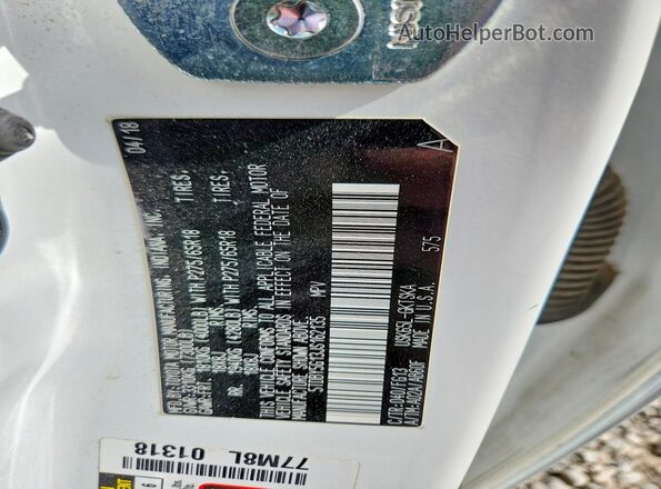5TDBY5G13JS162135 2018 TOYOTA SEQUOIA White Вид підкапотного простору