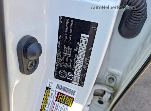 5TDBZRBH0LS522442 2020 TOYOTA HIGHLANDER Белый Вид задних сидений