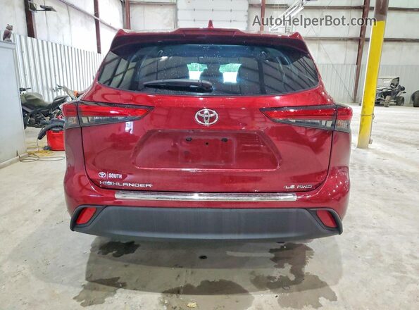 5TDBZRBH2LS022430 2020 TOYOTA HIGHLANDER Бордовый Вид сзади