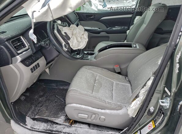 5TDBZRFH1JS485666 2018 TOYOTA HIGHLANDER Green Vista interior delantera