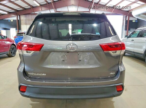 5TDBZRFH1KS916654 2019 TOYOTA HIGHLANDER Серый Вид сзади