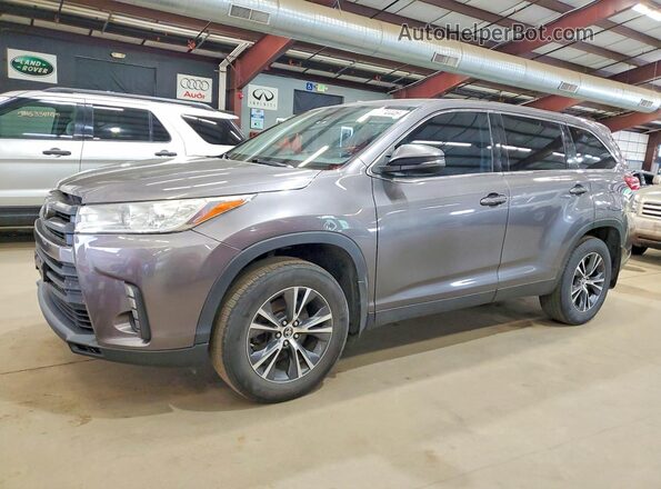 5TDBZRFH1KS916654 2019 TOYOTA HIGHLANDER Серый Передняя левая четверть