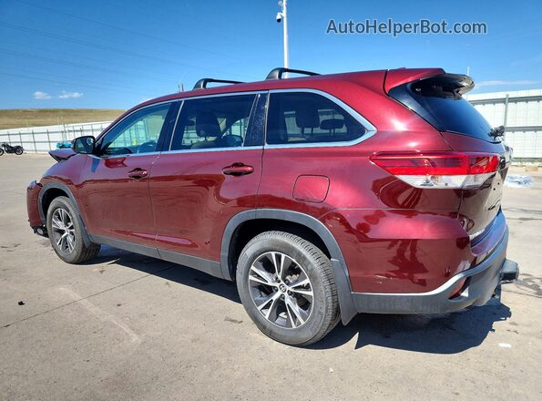 5TDBZRFH3KS746278 2019 TOYOTA HIGHLANDER Темно-бордовый Задняя левая четверть
