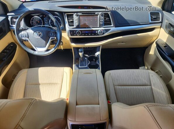 5TDBZRFH3KS746278 2019 TOYOTA HIGHLANDER Темно-бордовый Вид панели приборов