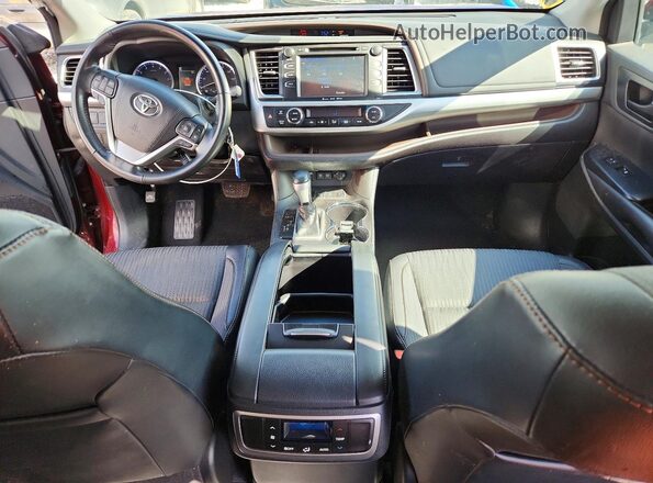 5TDBZRFH6JS836751 2018 TOYOTA HIGHLANDER Burgundy წინა პანელის ხედი