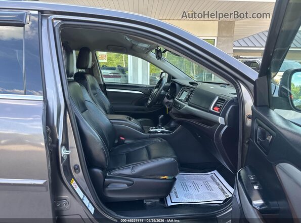 5TDBZRFH6JS913523 2018 TOYOTA HIGHLANDER Серый Вид салона спереди