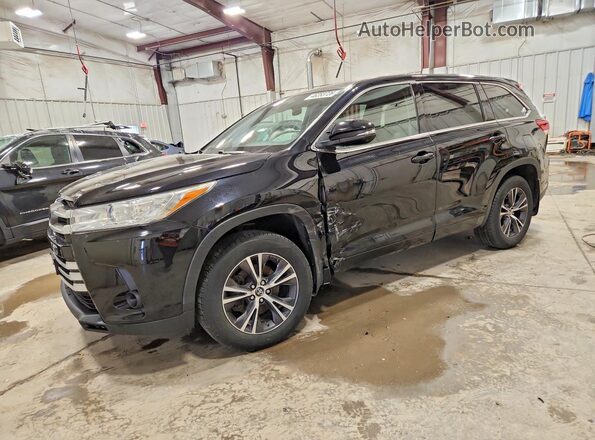 5TDBZRFH8HS466185 2017 TOYOTA HIGHLANDER Black წინა მარცხენა ხედი სამი მეოთხედიდან