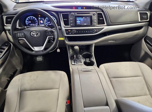 5TDBZRFH8HS466185 2017 TOYOTA HIGHLANDER Black წინა პანელის ხედი