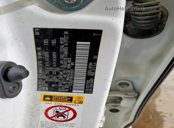 5TDBZRFH8KS918501 2019 TOYOTA HIGHLANDER White Widok naklejki z numerem VIN