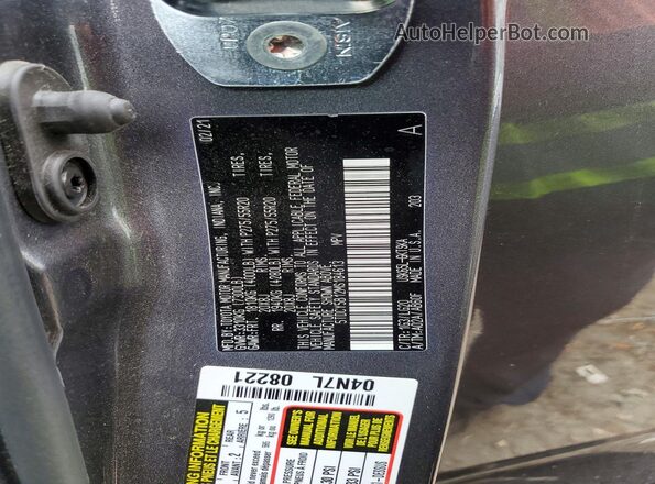 5TDCY5B12MS184613 2021 TOYOTA SEQUOIA Угольный Вид наклейки с VIN-кодом