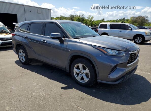 5TDCZRAH1LS507664 2020 TOYOTA HIGHLANDER Charcoal Առջևի աջ