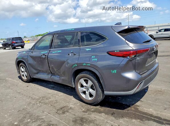 5TDCZRAH1LS507664 2020 TOYOTA HIGHLANDER Charcoal Հետևի ձախ
