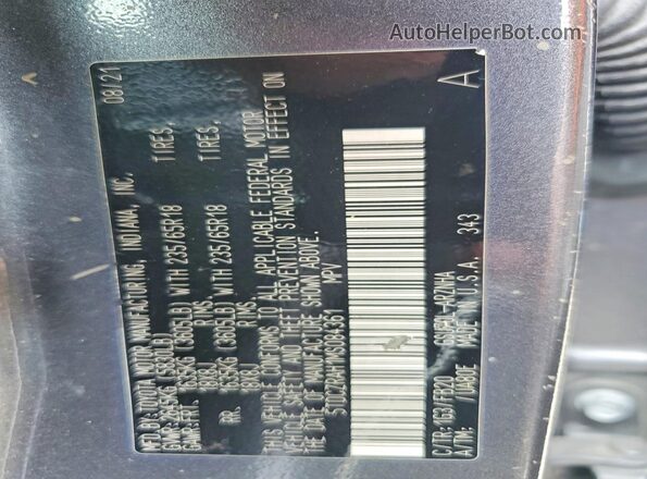 5TDCZRAH1MS084361 2021 TOYOTA HIGHLANDER Gray Vista de la etiqueta del VIN