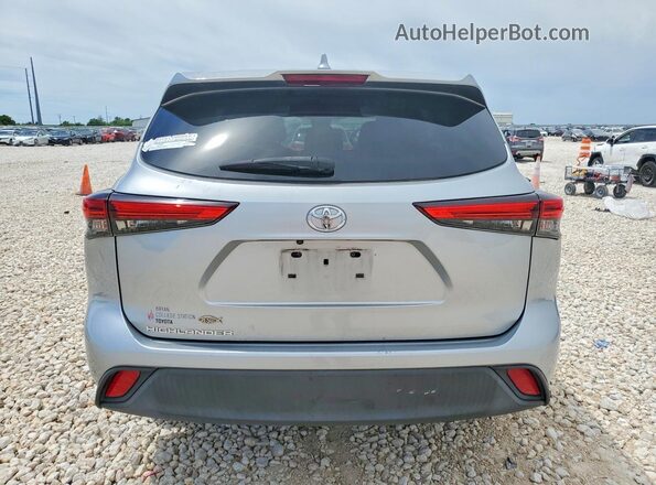 5TDCZRAH5LS504427 2020 TOYOTA HIGHLANDER Silver Հետևի տեսք
