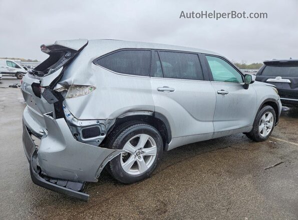 5TDCZRBH6MS065206 2021 TOYOTA HIGHLANDER Серебряный Задняя правая четверть