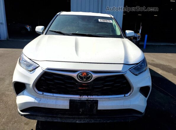 5TDCZRBHXLS022938 2020 TOYOTA HIGHLANDER White Вид спереду