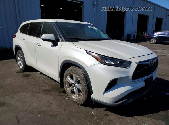 5TDCZRBHXLS022938 2020 TOYOTA HIGHLANDER White Передня права чверть