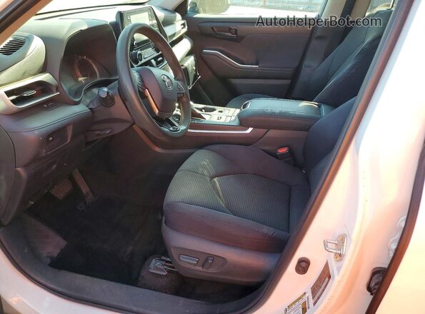 5TDCZRBHXLS022938 2020 TOYOTA HIGHLANDER White Вид салону спереду