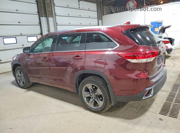 5TDDGRFH0JS046991 2018 TOYOTA HIGHLANDER Бордовый Задняя левая четверть