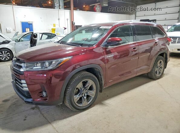 5TDDGRFH0JS046991 2018 TOYOTA HIGHLANDER Бордовый Передняя левая четверть