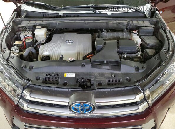 5TDDGRFH0JS046991 2018 TOYOTA HIGHLANDER Бордовый Вид подкапотного пространства
