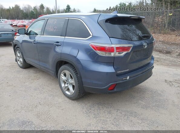 5TDDKRFH6GS344680 2016 TOYOTA LIMITED Синий Задняя левая четверть