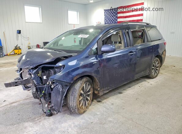5TDDZ3DC3JS197497 2018 TOYOTA SIENNA Blue Առջևի ձախ երեք քառորդ տեսարան