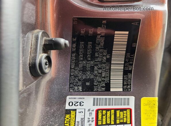 5TDDZ3DC6JS189331 2018 TOYOTA SIENNA Gray Widok naklejki z numerem VIN
